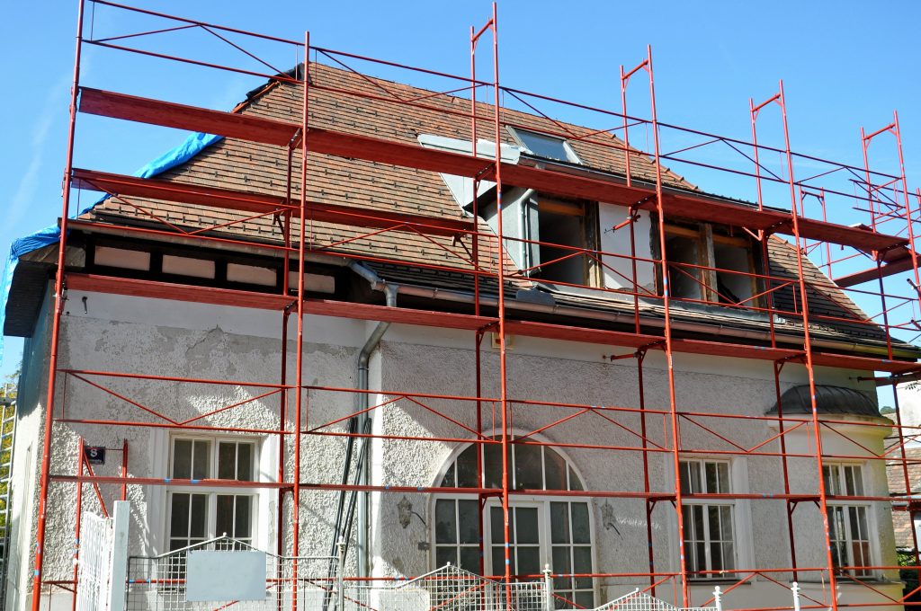 Baustelle eines Denkmalgeschützen Gebäudes